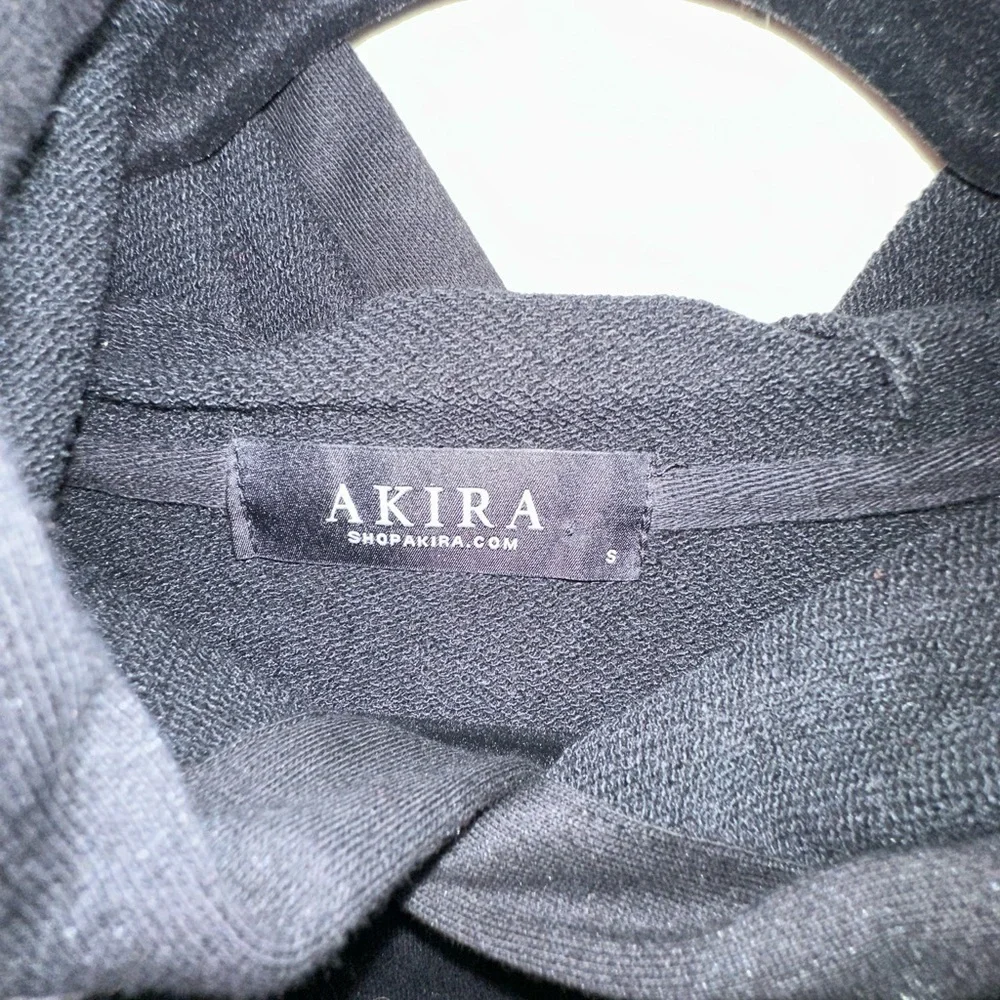 AKIRA Black Embellished dollar sign Women's Hoodie - Picture 2 of 3